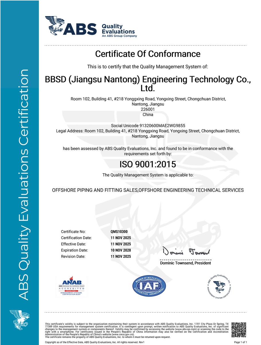 BBSD ISO certificate