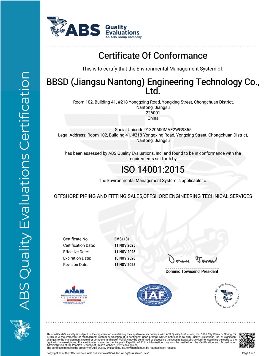 BBSD ISO certificate